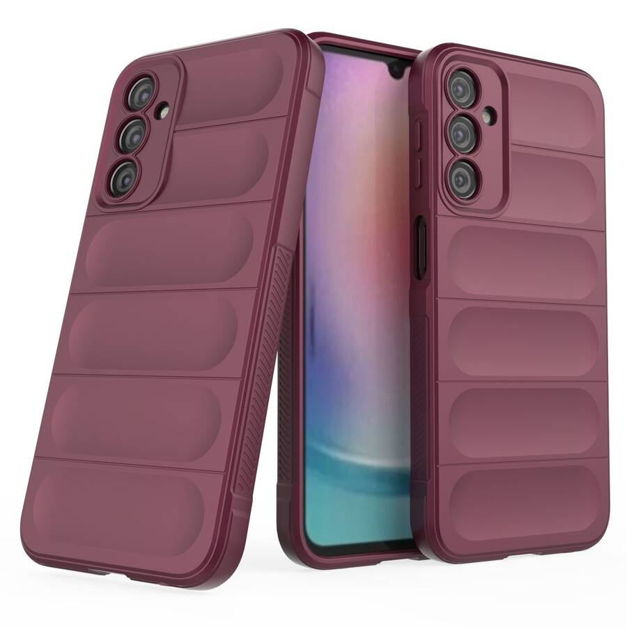 MAGIC SHIELD CASE FOR SAMSUNG GALAXY A24 4G FLEXIBLE ARMORED COVER BURGUNDY