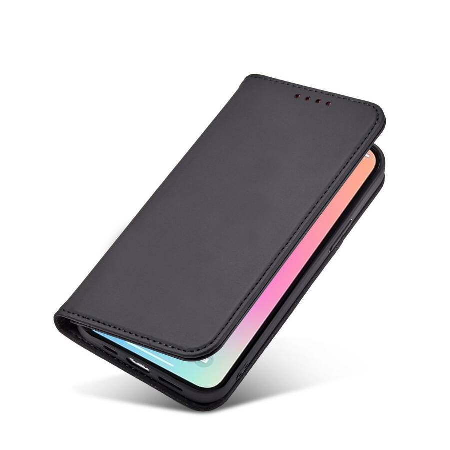 MAGNET CARD CASE CASE FOR IPHONE 14 FLIP COVER WALLET STAND BLACK