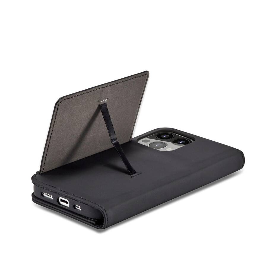 MAGNET CARD CASE CASE FOR IPHONE 14 FLIP COVER WALLET STAND BLACK