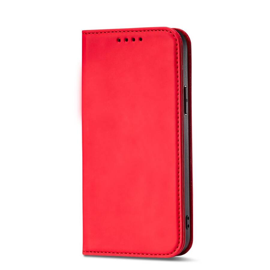 MAGNET CARD CASE CASE FOR IPHONE 14 FLIP COVER WALLET STAND RED