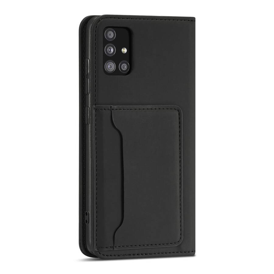 MAGNET CARD CASE CASE FOR SAMSUNG GALAXY A12 5G POUCH WALLET CARD HOLDER BLACK