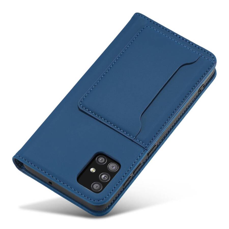 MAGNET CARD CASE CASE FOR SAMSUNG GALAXY A12 5G POUCH WALLET CARD HOLDER BLUE