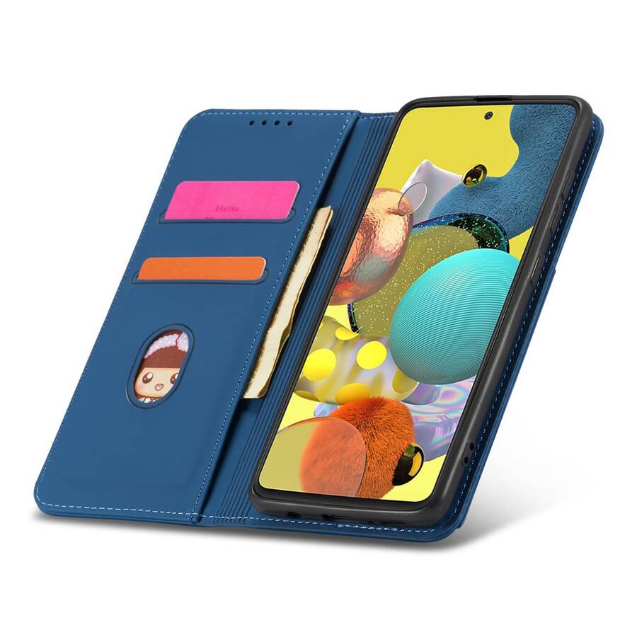 MAGNET CARD CASE CASE FOR SAMSUNG GALAXY A13 5G POUCH WALLET CARD HOLDER BLUE