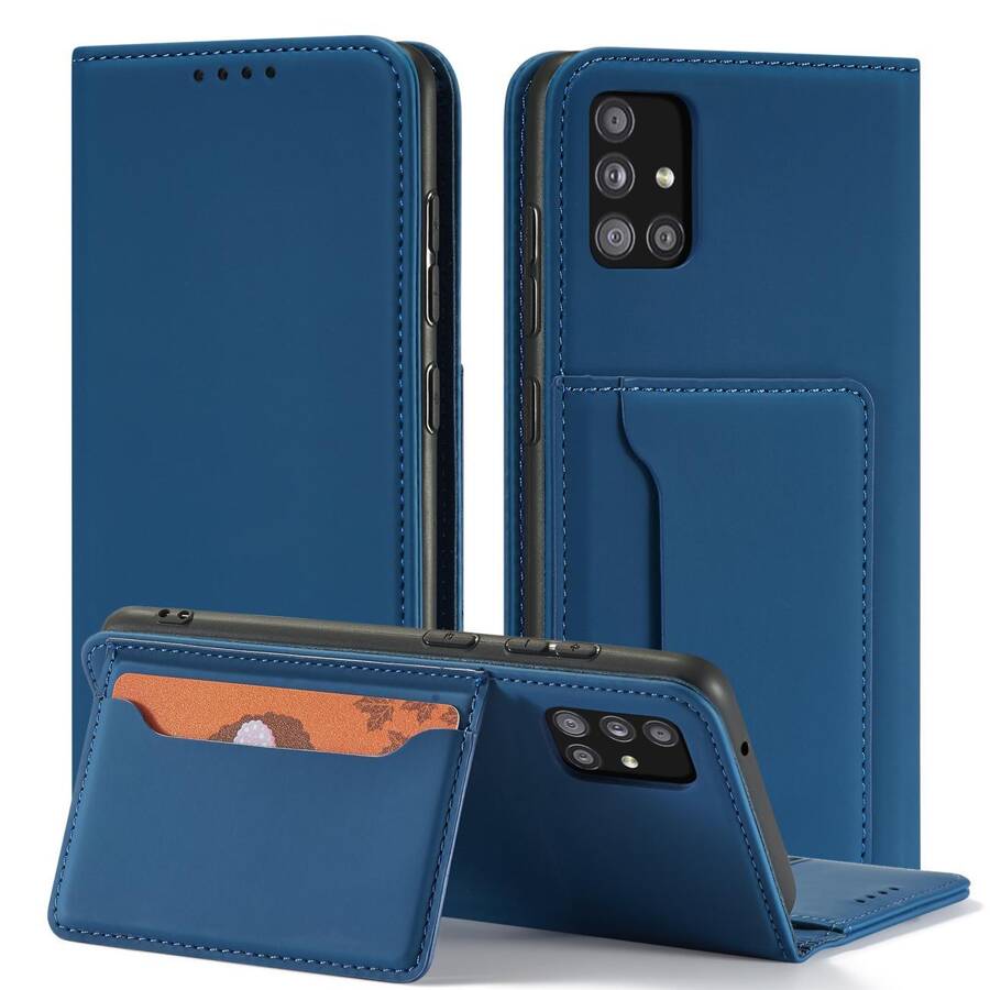 MAGNET CARD CASE CASE FOR SAMSUNG GALAXY A13 5G POUCH WALLET CARD HOLDER BLUE