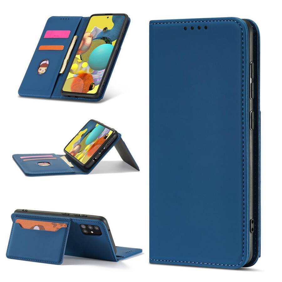 MAGNET CARD CASE CASE FOR SAMSUNG GALAXY A13 5G POUCH WALLET CARD HOLDER BLUE