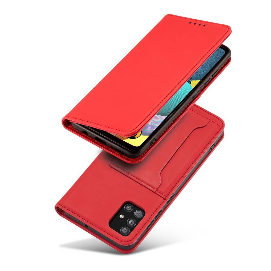 MAGNET CARD CASE CASE FOR SAMSUNG GALAXY A53 5G POUCH WALLET CARD HOLDER RED