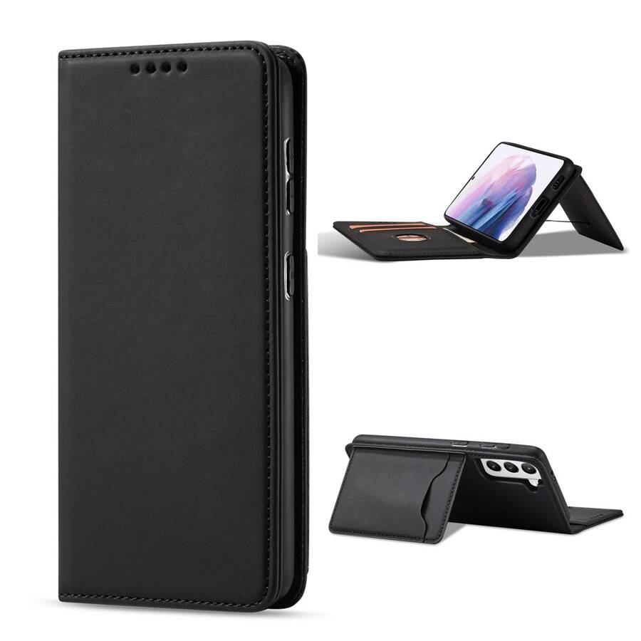 MAGNET CARD CASE CASE FOR SAMSUNG GALAXY S22 POUCH CARD WALLET CARD HOLDER BLACK