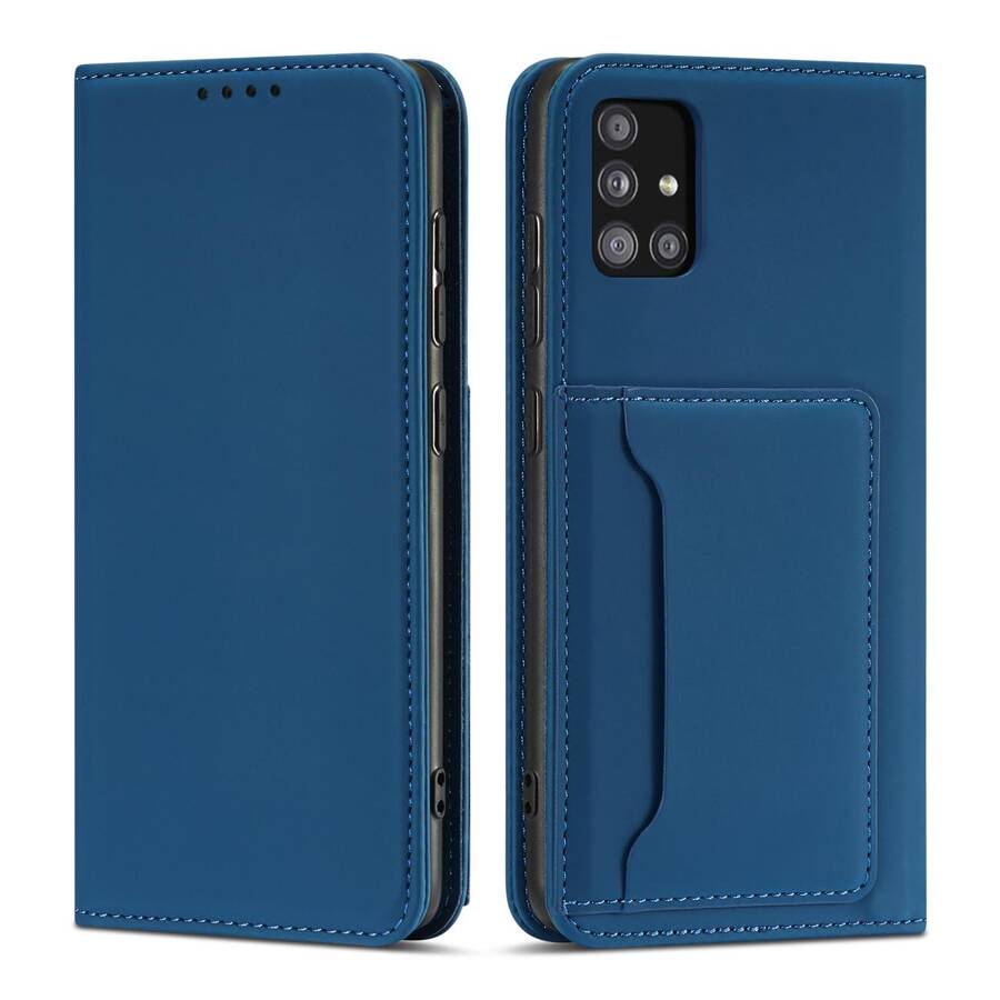 MAGNET CARD CASE CASE FOR XIAOMI REDMI NOTE 11 PRO POUCH CARD WALLET CARD HOLDER BLUE