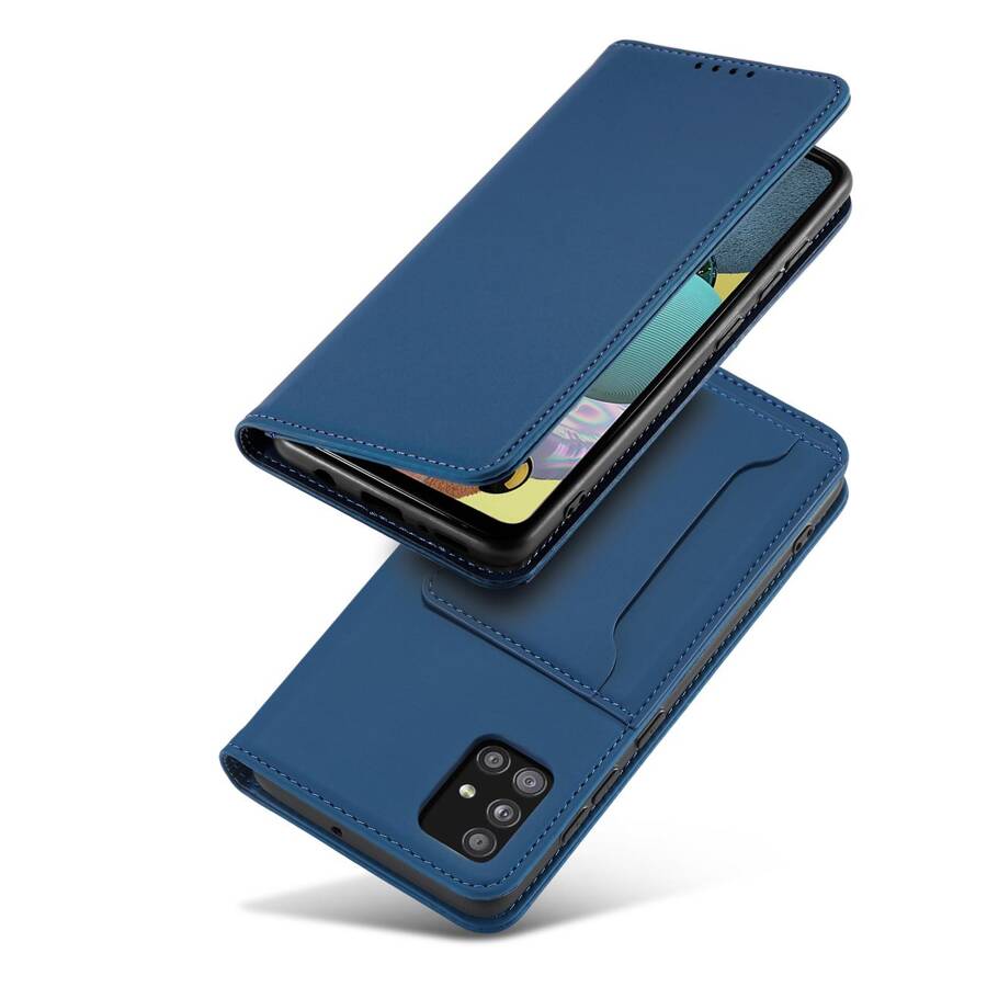 MAGNET CARD CASE CASE FOR XIAOMI REDMI NOTE 11 PRO POUCH CARD WALLET CARD HOLDER BLUE