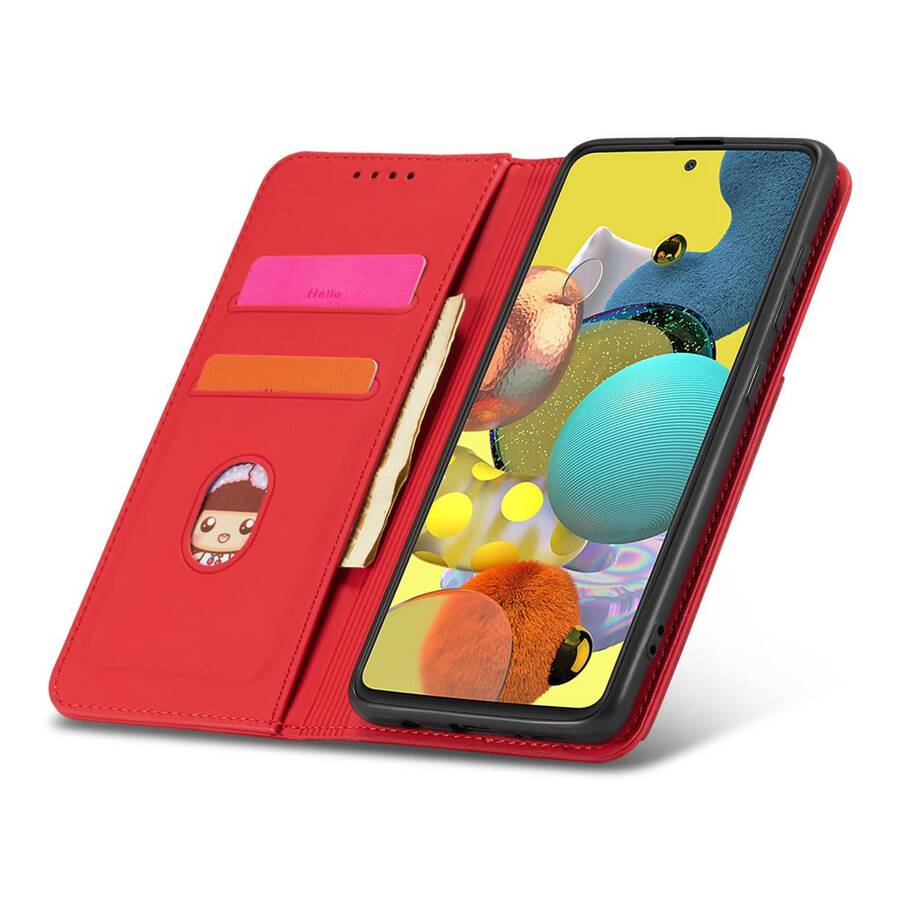 MAGNET CARD CASE FOR XIAOMI REDMI NOTE 11 PRO POUCH CARD WALLET CARD HOLDER RED