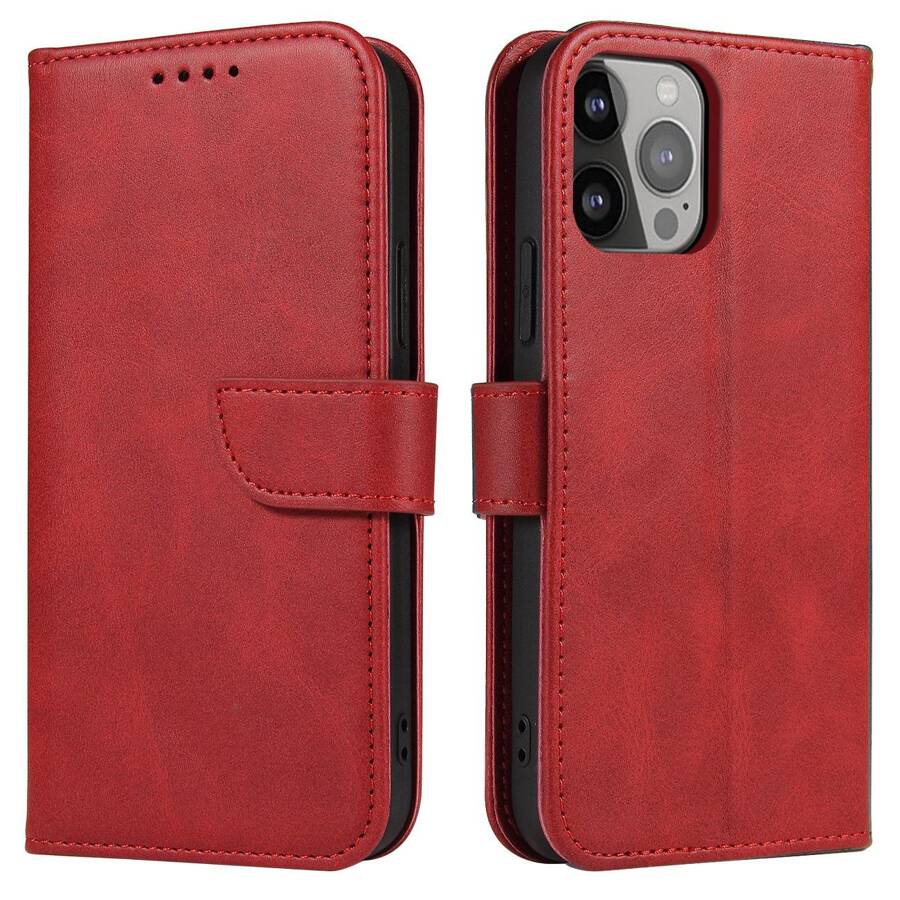 MAGNET CASE CASE FOR SAMSUNG GALAXY S23 COVER WITH FLIP WALLET STAND RED