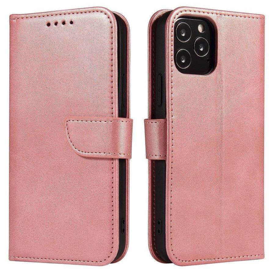 MAGNET CASE ELEGANT CASE COVER FLIP COVER WITH STAND FUNCTION FOR XIAOMI REDMI NOTE 11S / NOTE 11 PINK