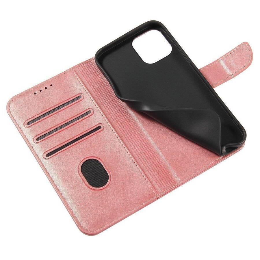 MAGNET CASE ELEGANT CASE COVER FLIP COVER WITH STAND FUNCTION FOR XIAOMI REDMI NOTE 11S / NOTE 11 PINK