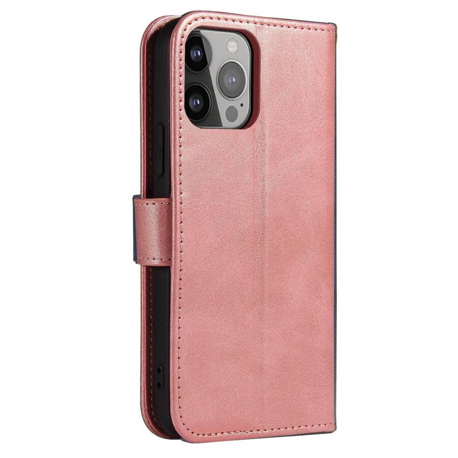 MAGNET CASE ELEGANT CASE COVER WITH A FLAP AND STAND FUNCTION IPHONE 14 PINK