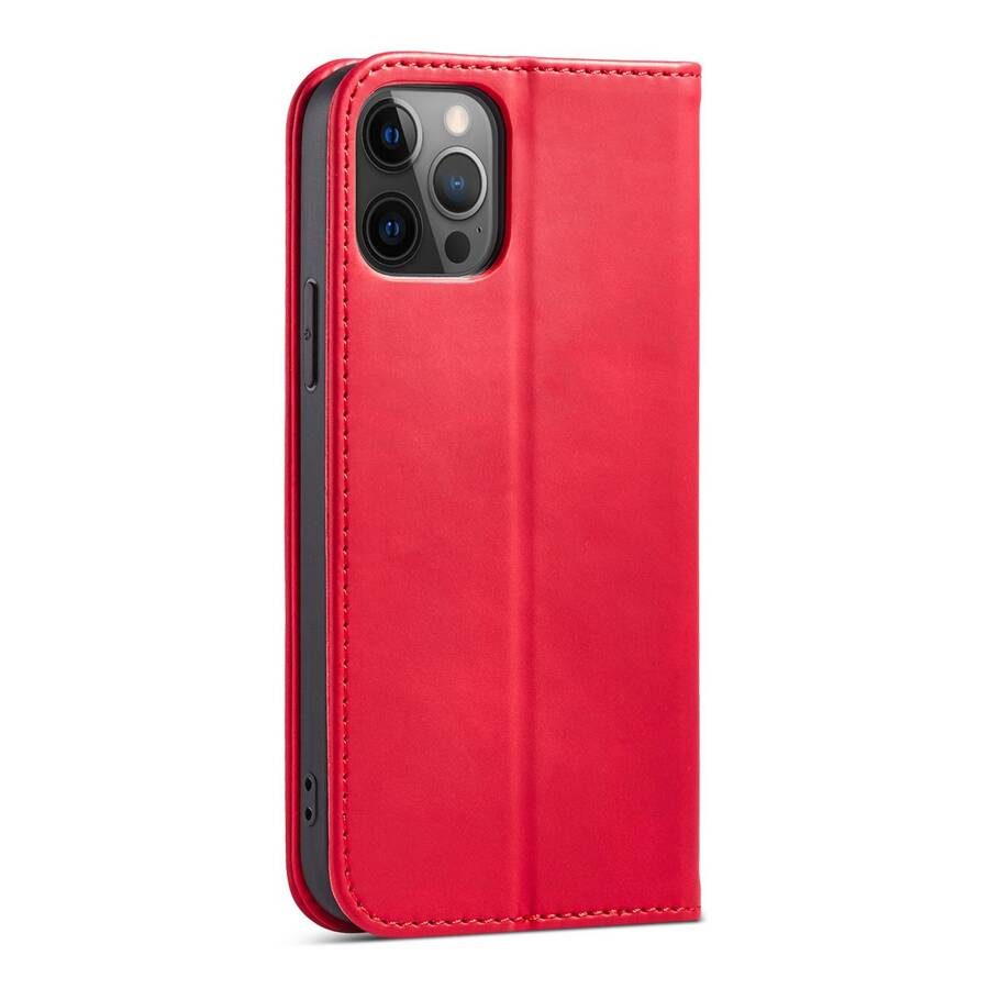 MAGNET FANCY CASE CASE FOR IPHONE 12 PRO MAX POUCH WALLET CARD HOLDER RED