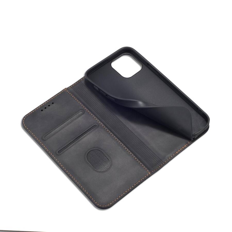 MAGNET FANCY CASE CASE FOR IPHONE 12 PRO POUCH CARD WALLET CARD STAND BLACK