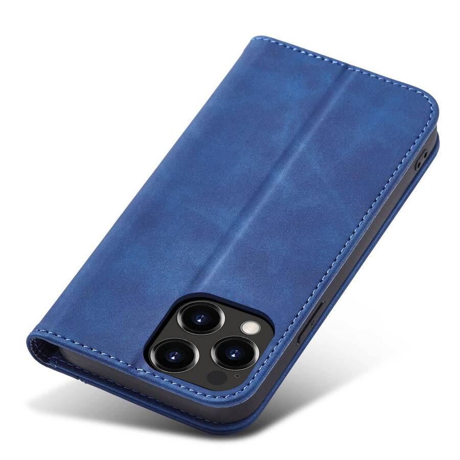 MAGNET FANCY CASE CASE FOR IPHONE 13 PRO MAX POUCH CARD WALLET CARD HOLDER BLUE