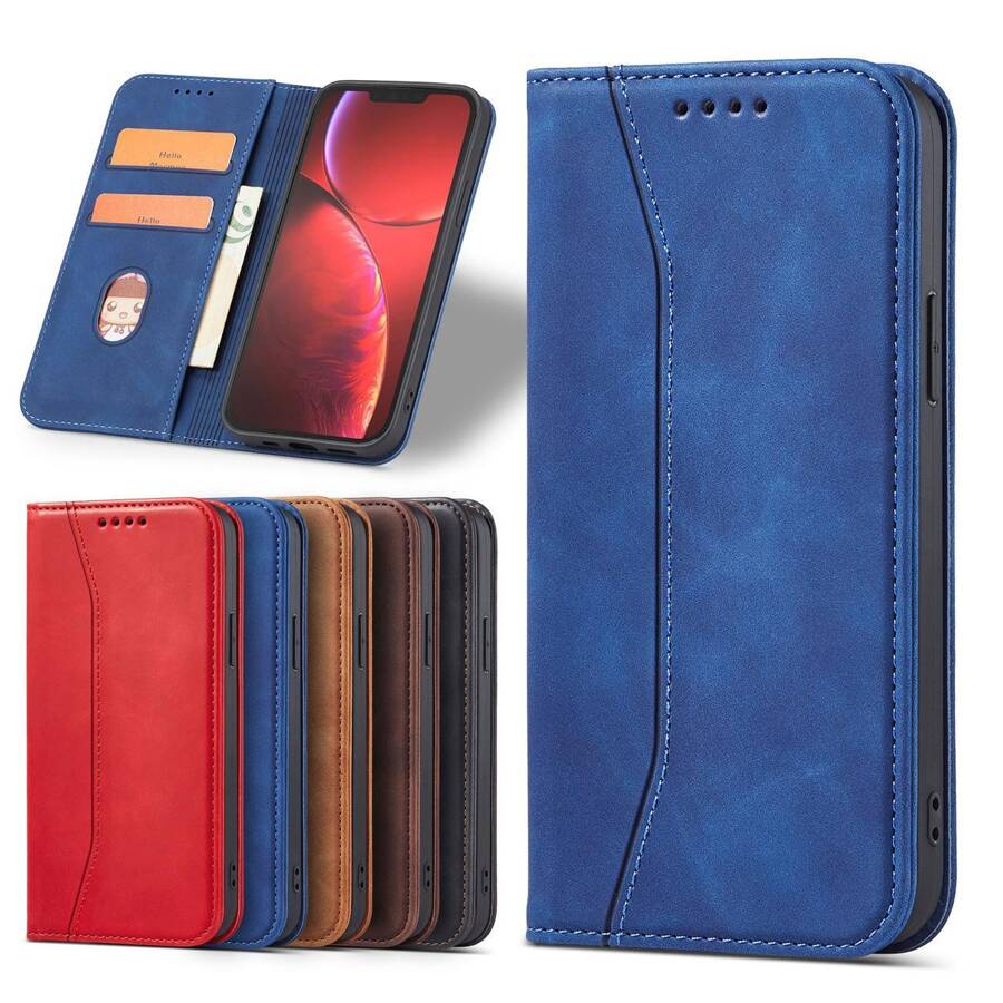 MAGNET FANCY CASE CASE FOR IPHONE 14 FLIP COVER WALLET STAND BLUE