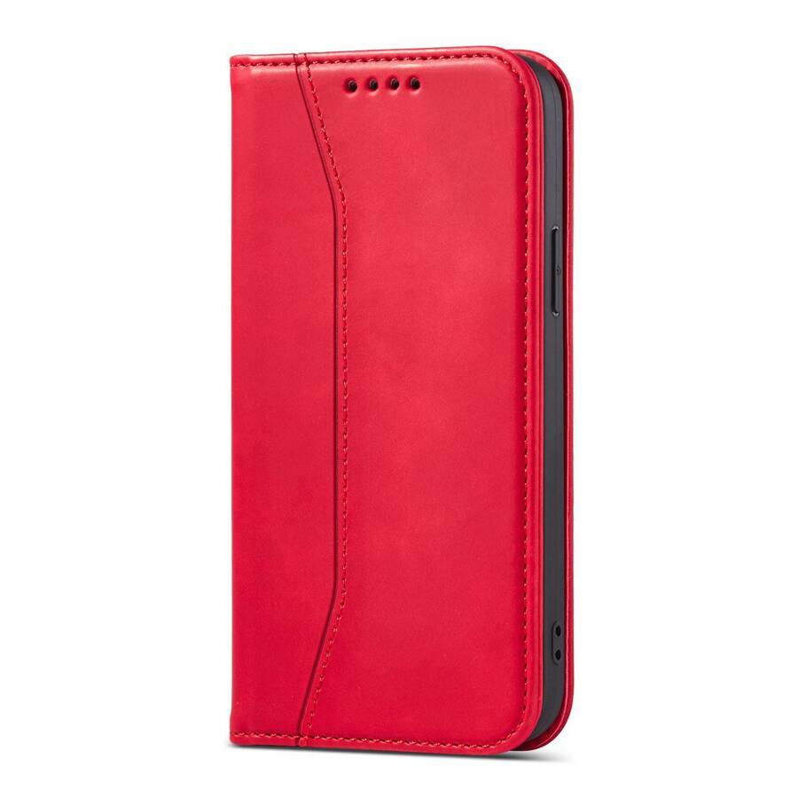 MAGNET FANCY CASE CASE FOR IPHONE 14 PLUS FLIP COVER WALLET STAND RED