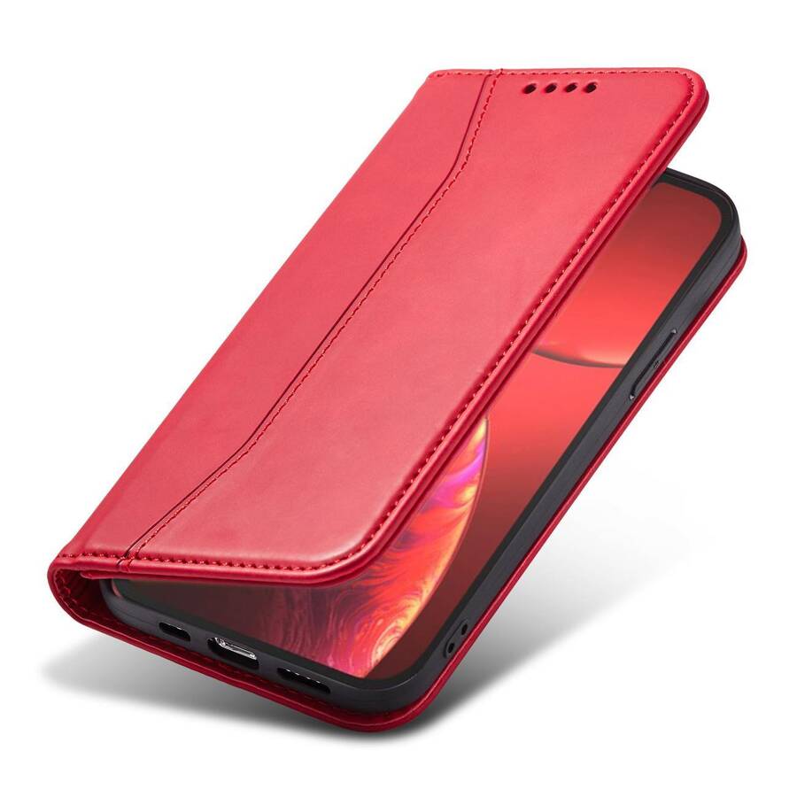 MAGNET FANCY CASE CASE FOR IPHONE 14 PLUS FLIP COVER WALLET STAND RED