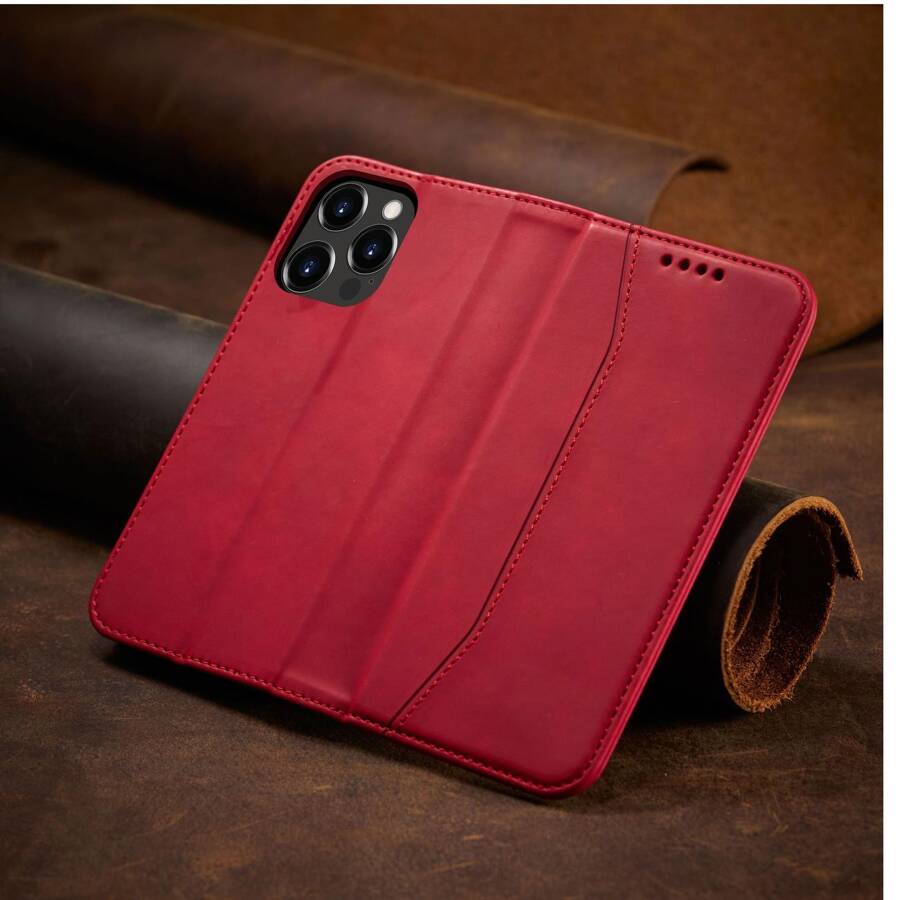 MAGNET FANCY CASE CASE FOR IPHONE 14 PLUS FLIP COVER WALLET STAND RED