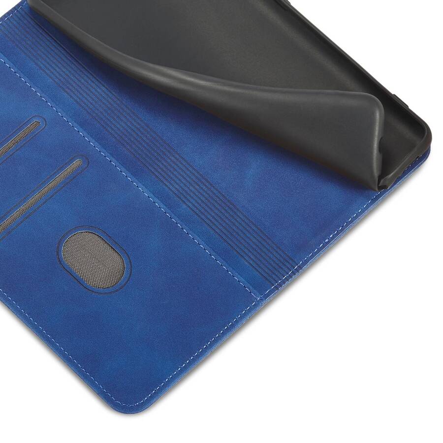 MAGNET FANCY CASE CASE FOR SAMSUNG GALAXY S22 + (S22 PLUS) POUCH WALLET CARD HOLDER BLUE