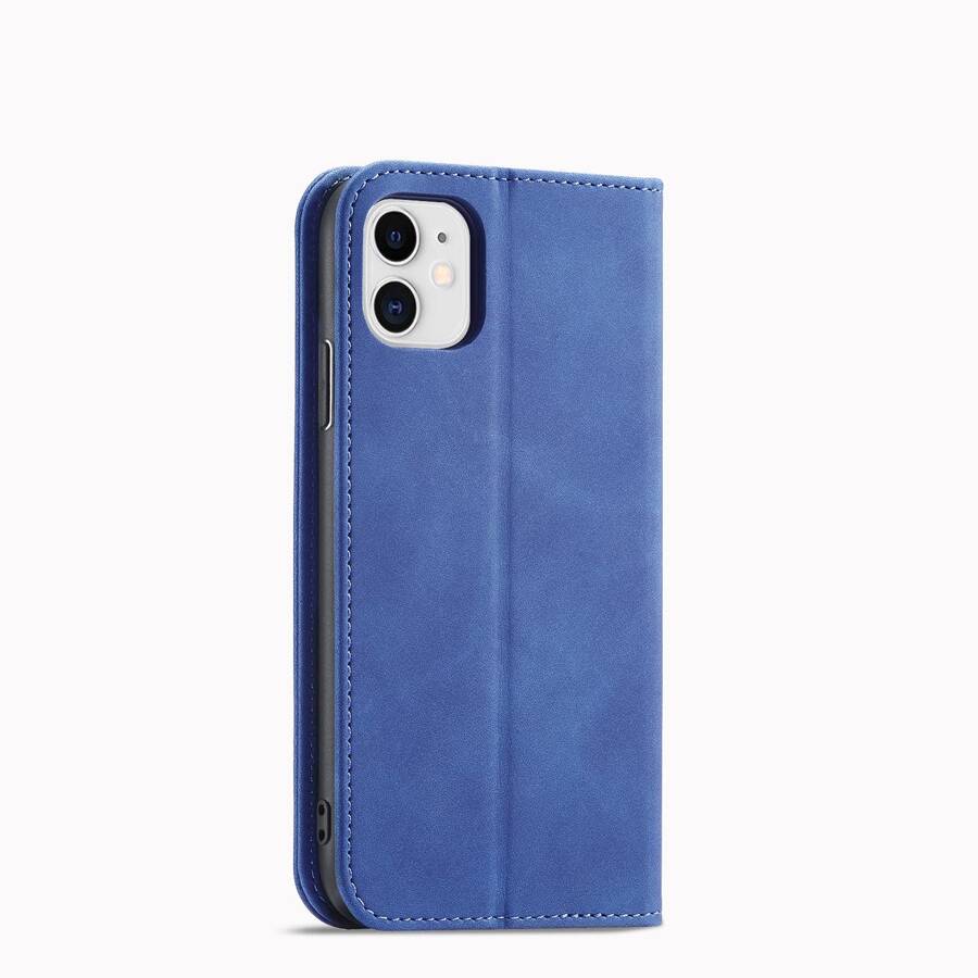 MAGNET FANCY CASE FOR IPHONE 12 COVER CARD WALLET CARD STAND BLUE