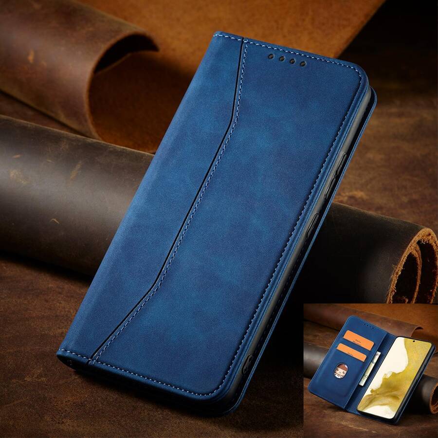 MAGNET FANCY CASE FOR SAMSUNG GALAXY S23 FLIP COVER WALLET STAND BLUE