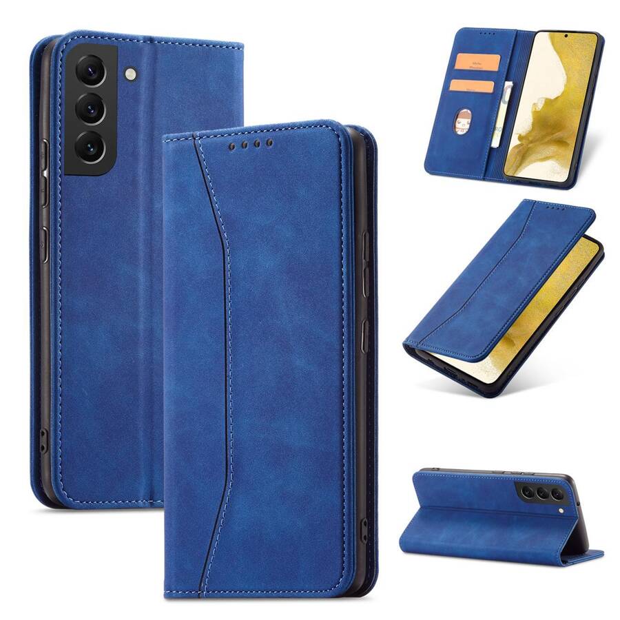 MAGNET FANCY CASE FOR SAMSUNG GALAXY S23 FLIP COVER WALLET STAND BLUE