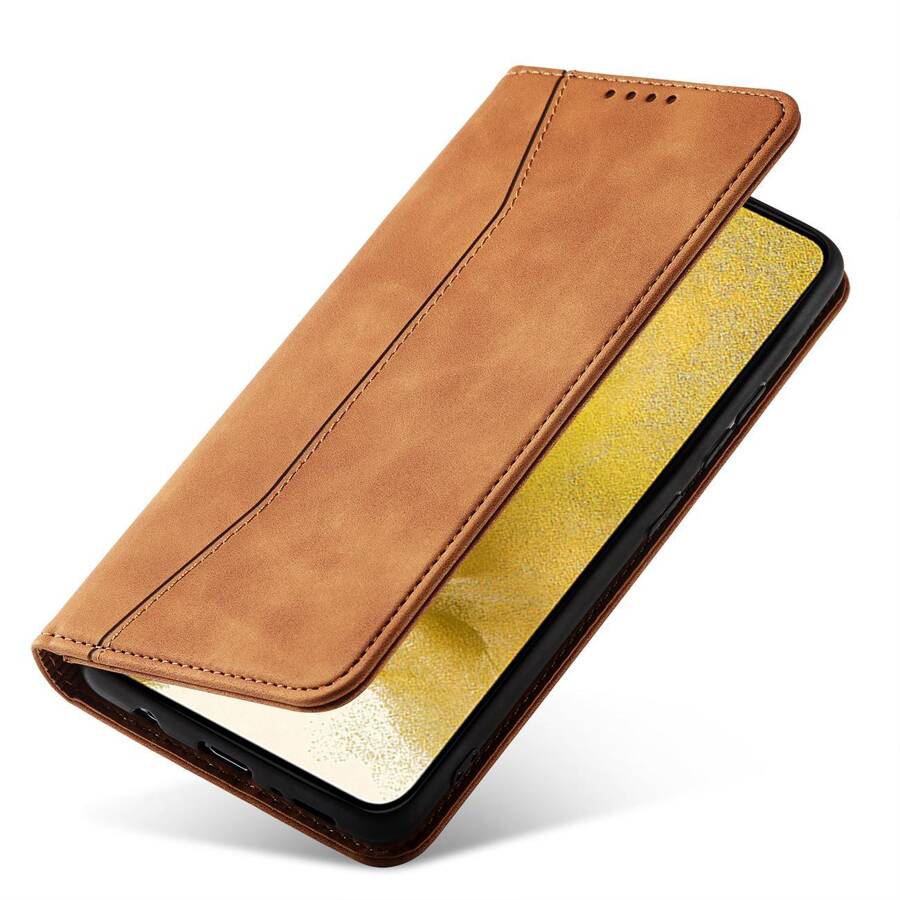 MAGNET FANCY CASE FOR SAMSUNG GALAXY S23 FLIP COVER WALLET STAND BROWN