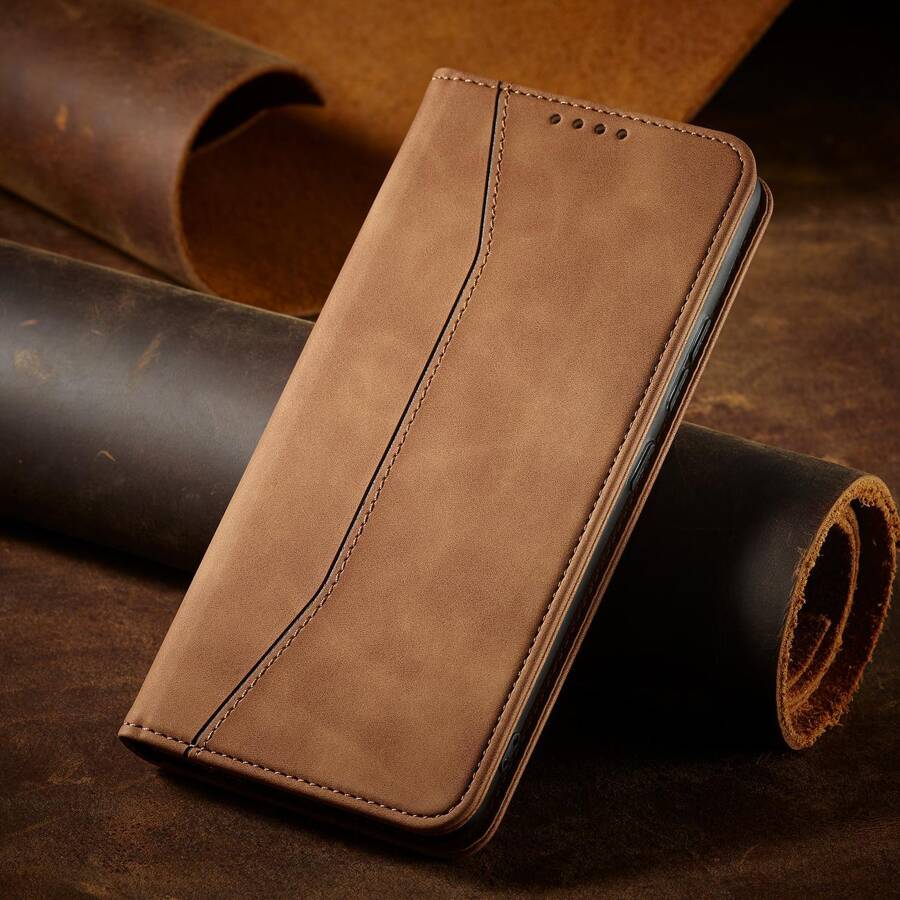 MAGNET FANCY CASE FOR SAMSUNG GALAXY S23 FLIP COVER WALLET STAND BROWN