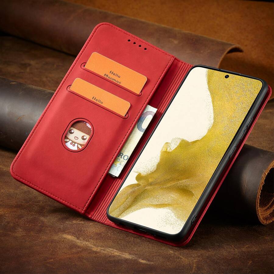 MAGNET FANCY CASE FOR SAMSUNG GALAXY S23 FLIP COVER WALLET STAND RED