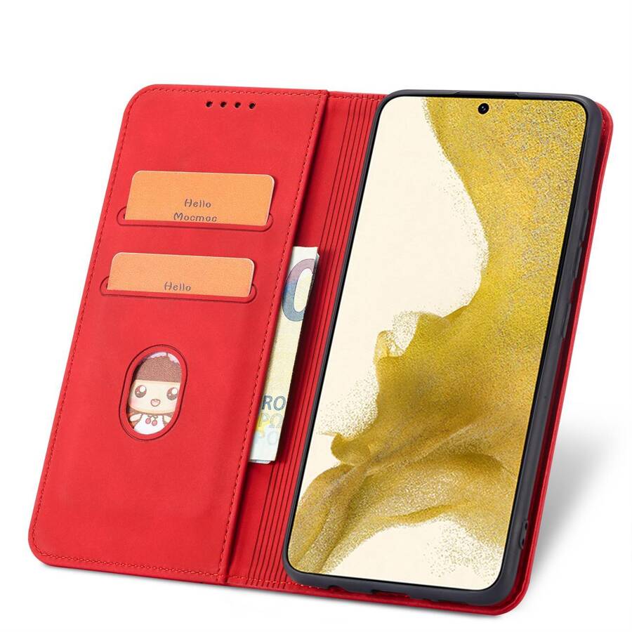 MAGNET FANCY CASE FOR SAMSUNG GALAXY S23 FLIP COVER WALLET STAND RED