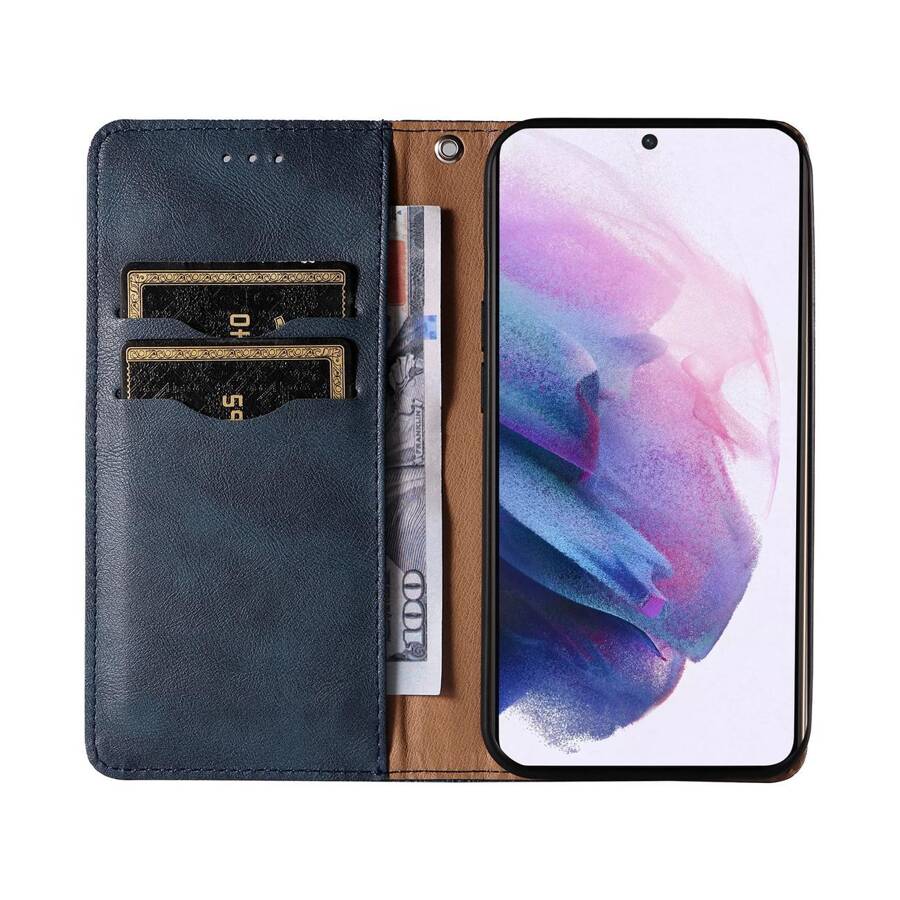 MAGNET STRAP CASE CASE FOR SAMSUNG GALAXY A23 5G FLIP WALLET MINI LANYARD STAND BLUE