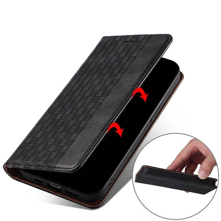 MAGNET STRAP CASE CASE FOR SAMSUNG GALAXY A52 / A52 5G / A52S 5G POUCH WALLET + MINI LANYARD PENDANT BLACK