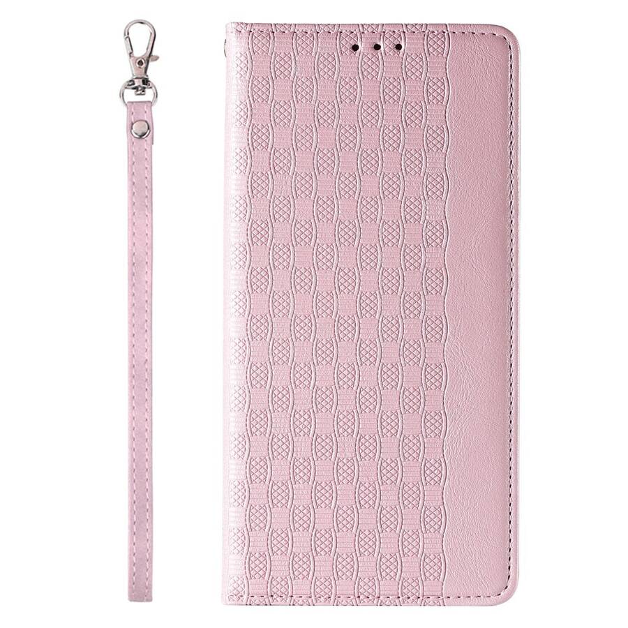 MAGNET STRAP CASE FOR IPHONE 12 PRO POUCH WALLET + MINI LANYARD PENDANT PINK