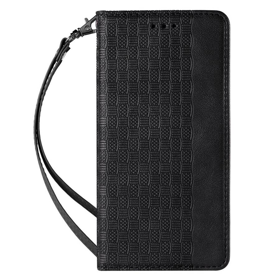 MAGNET STRAP CASE FOR SAMSUNG GALAXY A23 5G FLIP WALLET MINI LANYARD STAND BLACK