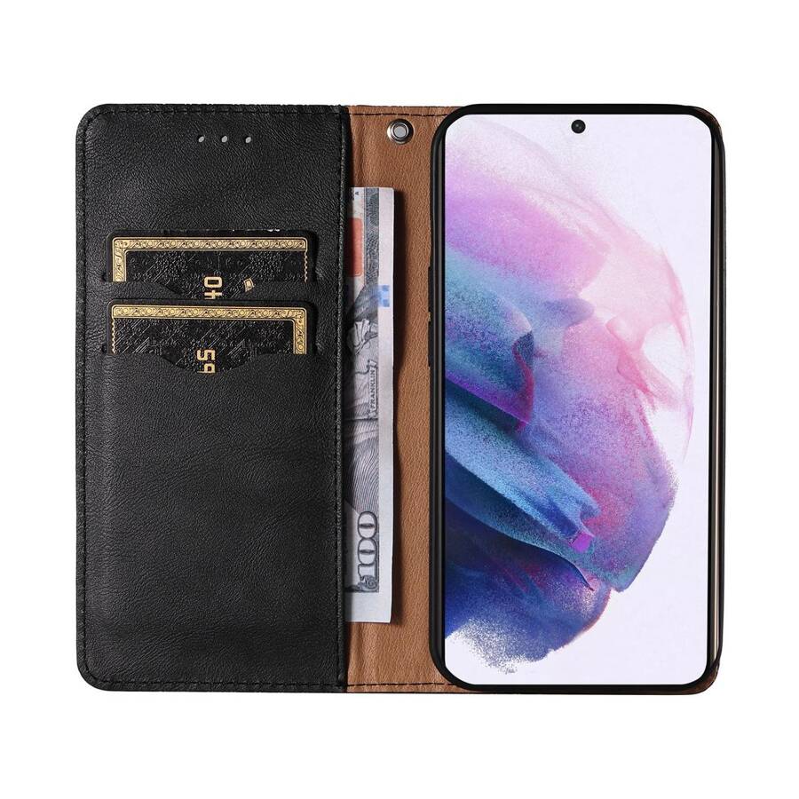 MAGNET STRAP CASE FOR SAMSUNG GALAXY A23 5G FLIP WALLET MINI LANYARD STAND BLACK