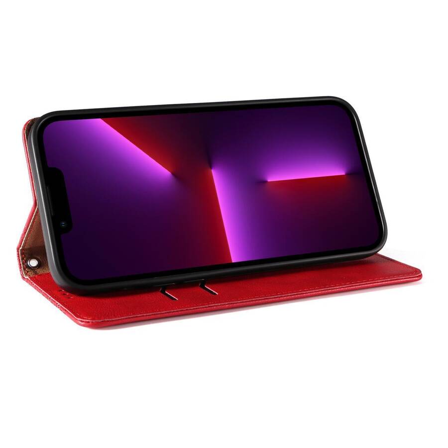 MAGNET STRAP CASE FOR SAMSUNG GALAXY S23+ FLIP WALLET MINI LANYARD STAND RED