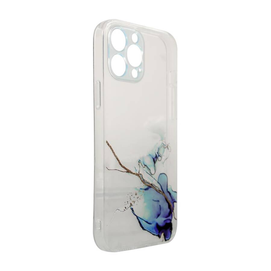 MARBLE CASE FOR IPHONE 12 GEL COVER MARBLE BLUE