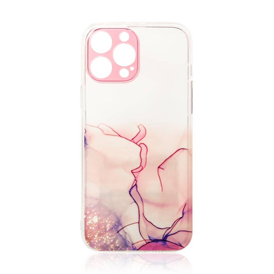 MARBLE CASE FOR IPHONE 12 PRO GEL COVER MARBLE PINK