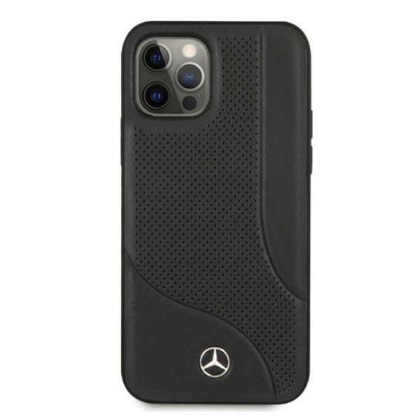 MERCEDES MEHCP12LCDOBK IPHONE 12 PRO MAX 6,7" CZARNY /BLACK HARDCASE LEATHER PERFORATED AREA