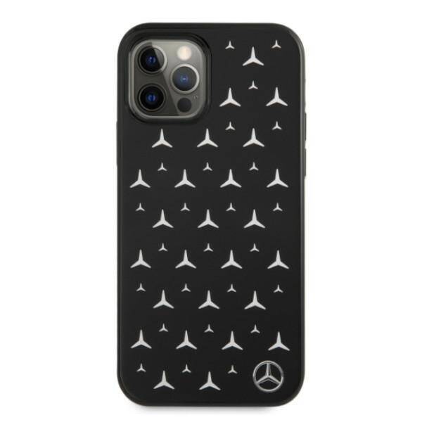 MERCEDES MEHCP12MESPBK IPHONE 12/12 PRO 6,1" CZARNY /BLACK HARDCASE SILVER STARS PATTERN