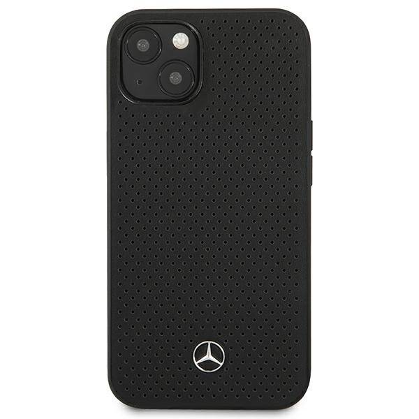 MERCEDES MEHCP13MDELBK IPHONE 13 6,1" CZARNY /BLACK HARDCASE LEATHER PERFORATED