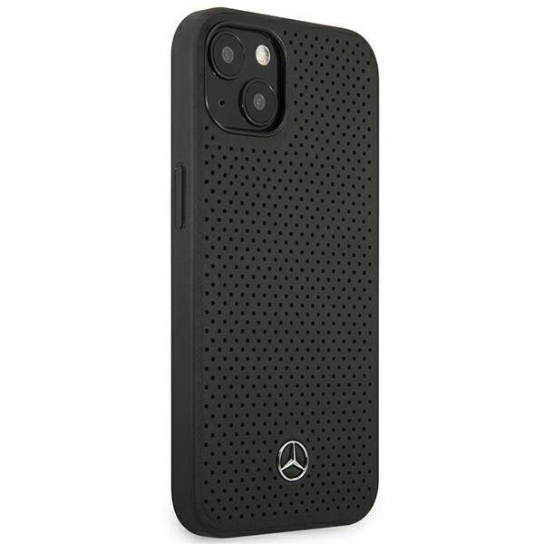 MERCEDES MEHCP13MDELBK IPHONE 13 6,1" CZARNY /BLACK HARDCASE LEATHER PERFORATED