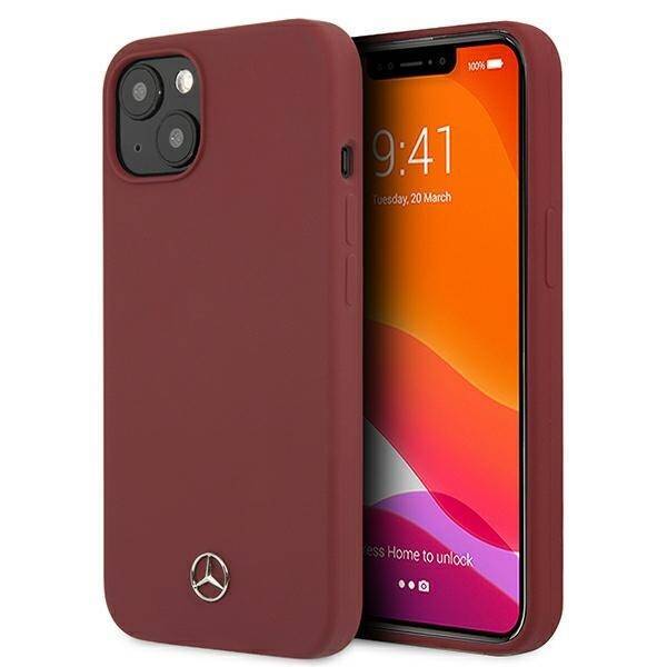 MERCEDES MEHCP13MSILRE IPHONE 13 6,1" RED HARDCASE SILICONE LINE