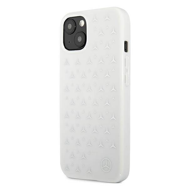 MERCEDES MEHCP13SESPWH IPHONE 13 MINI 5,4" BIAŁY /WHITE HARDCASE SILVER STARS PATTERN