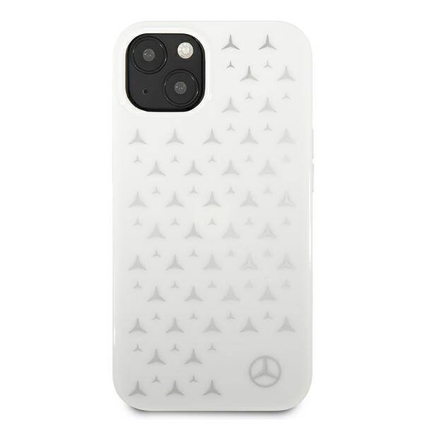 MERCEDES MEHCP13SESPWH IPHONE 13 MINI 5,4" BIAŁY /WHITE HARDCASE SILVER STARS PATTERN