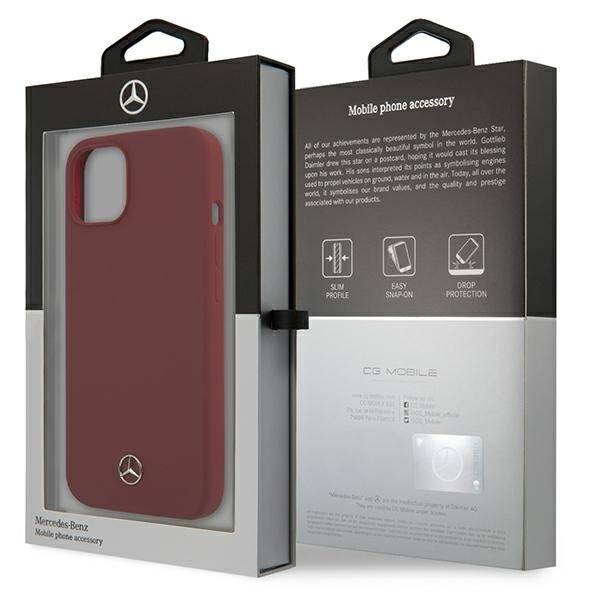 MERCEDES MEHCP13SSILRE IPHONE 13 MINI 5,4" RED HARDCASE SILICONE LINE