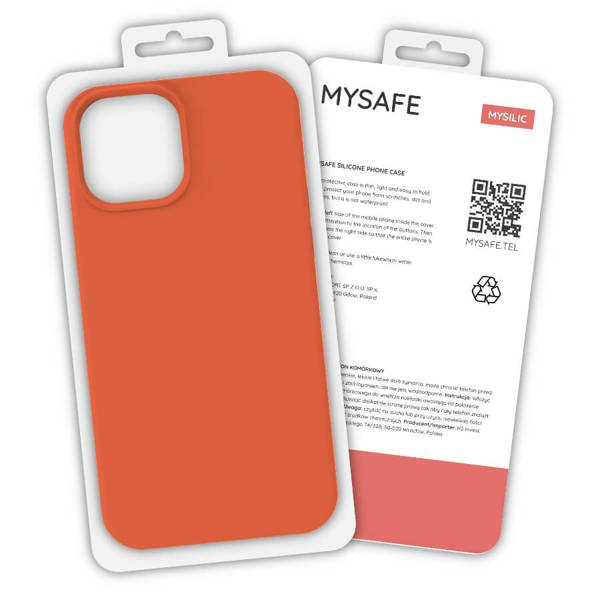 MYSAFE SILICONE CASE IPHONE 13 MINI ORANGE BOX